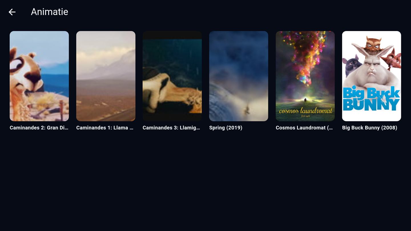 Genre folder with films in Livaro