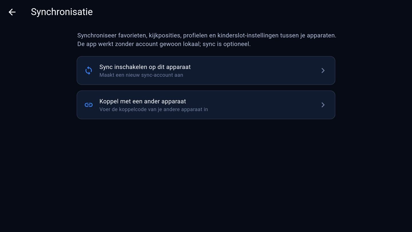 Synchronisation settings in Livaro